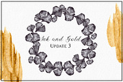 Ink and Gold. Hand drawn clipart, an Illustration by ma_i_vi (Thumbnail 9 of 15)