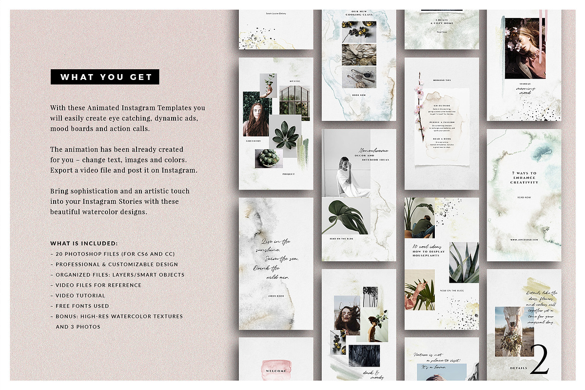 ANIMATED Artistic Instagram Stories, a Social Media Template by Ruby&Heart Studio (Photo 2 of 11)