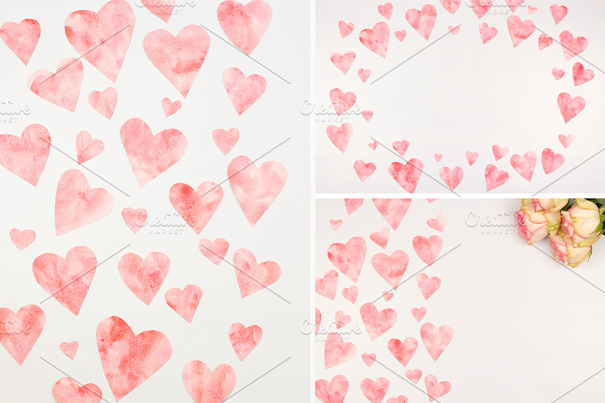 Watercolor Valentine Photo Bundle, a Product Mockup by Kreanille Design (Photo 2 of 3)