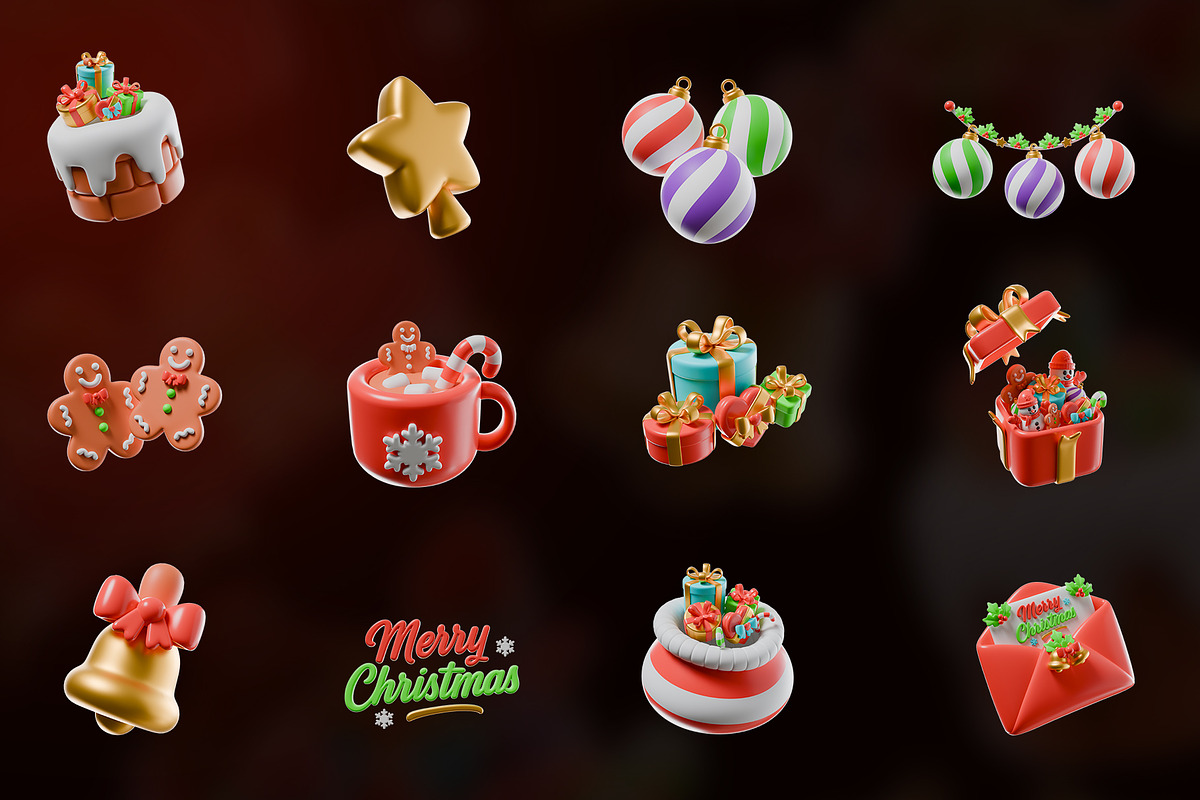 Christmas 3D Icon Pack, an Object Graphic by Artnivora.Std (Photo 3 of 4)