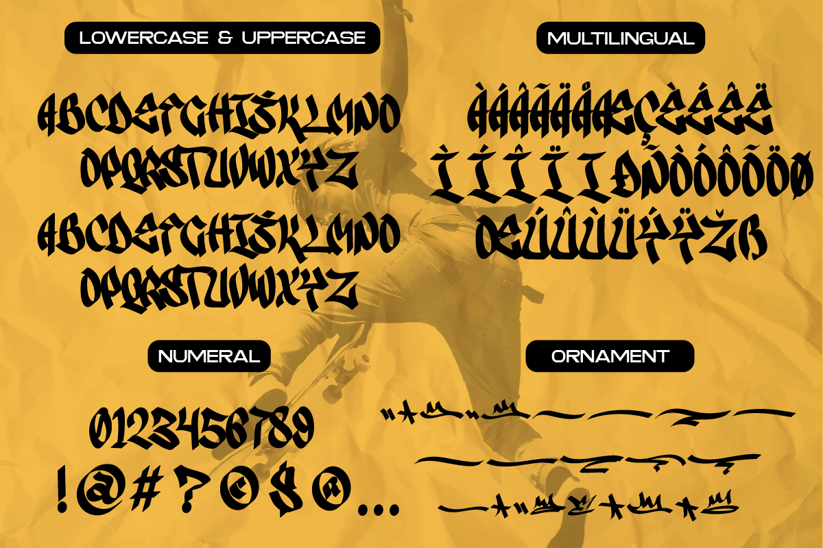 Suctenss Urban Graffiti Font, a Blackletter Font by Ronny Studio (Photo 9 of 9)