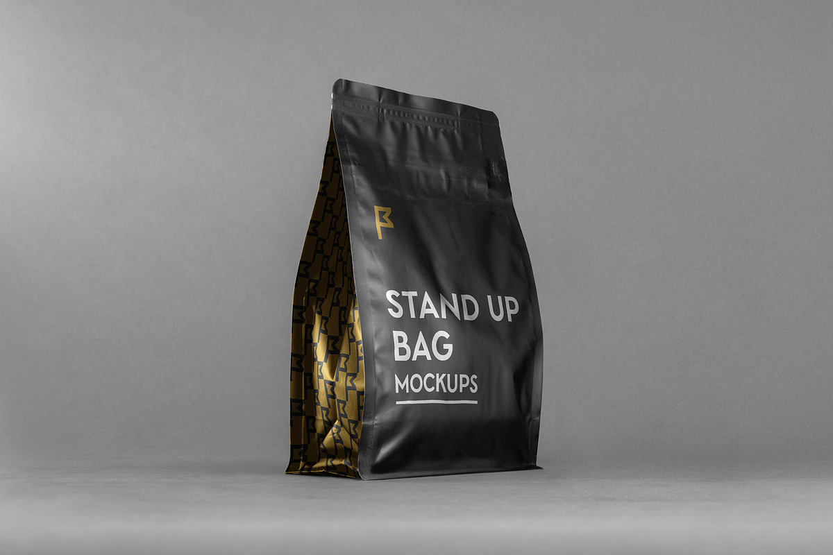 Stand Up Coffee Bag Mockups, a Packaging Mockup by Dopestype (Photo 2 of 7)