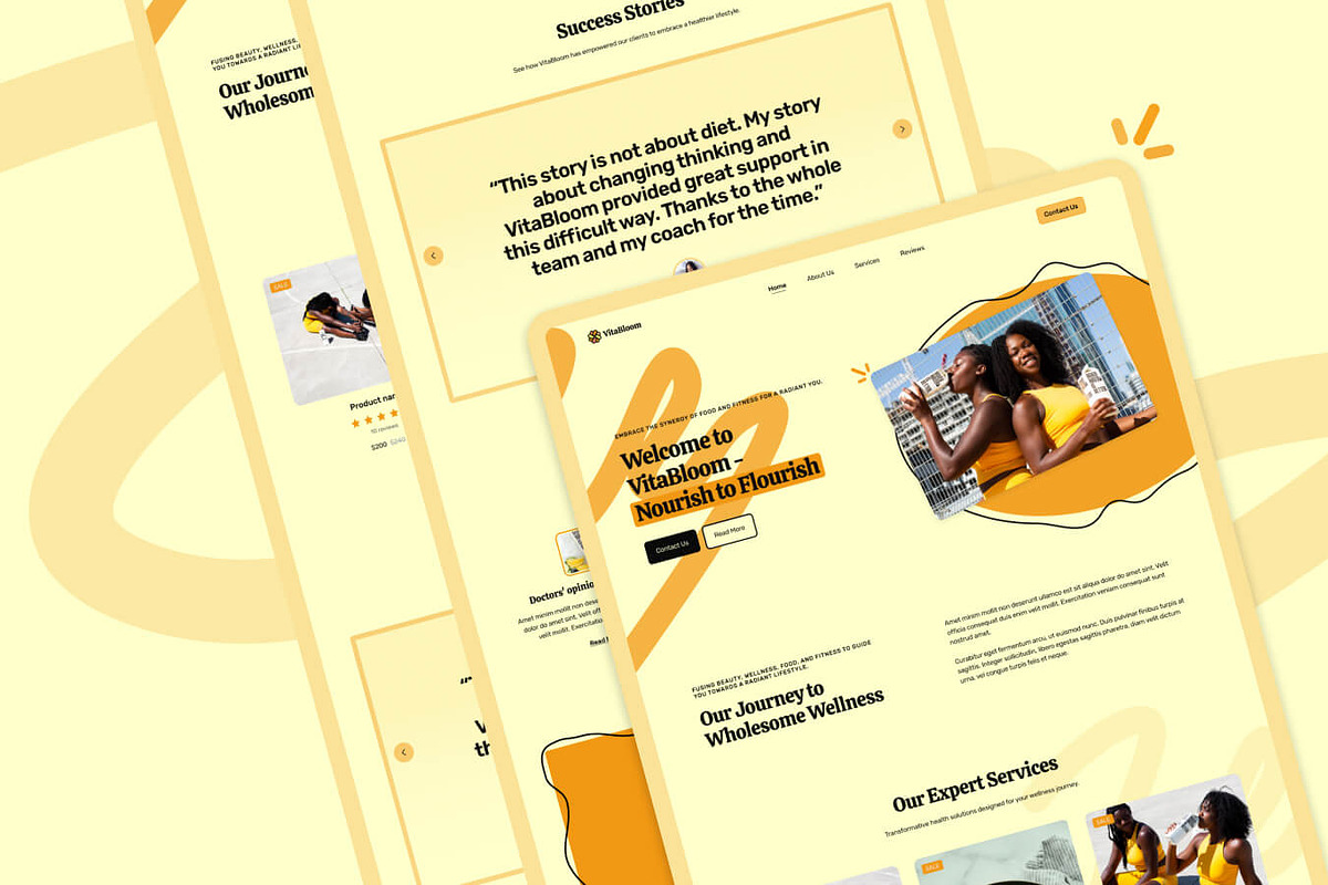 VitaBloom Beauty & Wellness Figma, an UI Kit Template by EGO Creative Innovations (Photo 5 of 6)