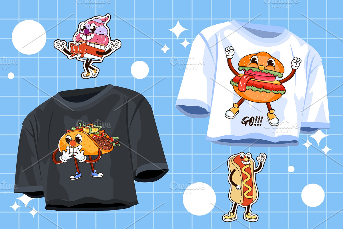 45 Fast Food Characters Illustration, a Food Illustration by Andres M Rodriguez (Photo 2 of 5)