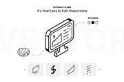 Isometric Fintech and Trade Icons, an Outline Icon by Vectors Market (Thumbnail 3 of 5)