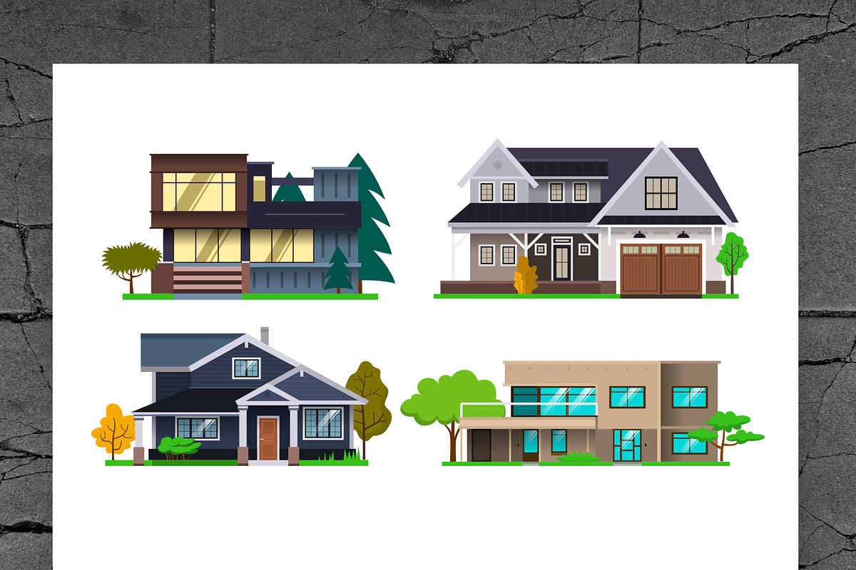 Houses, a Decorative Illustration by DOBROGRAPH (Photo 2 of 6)
