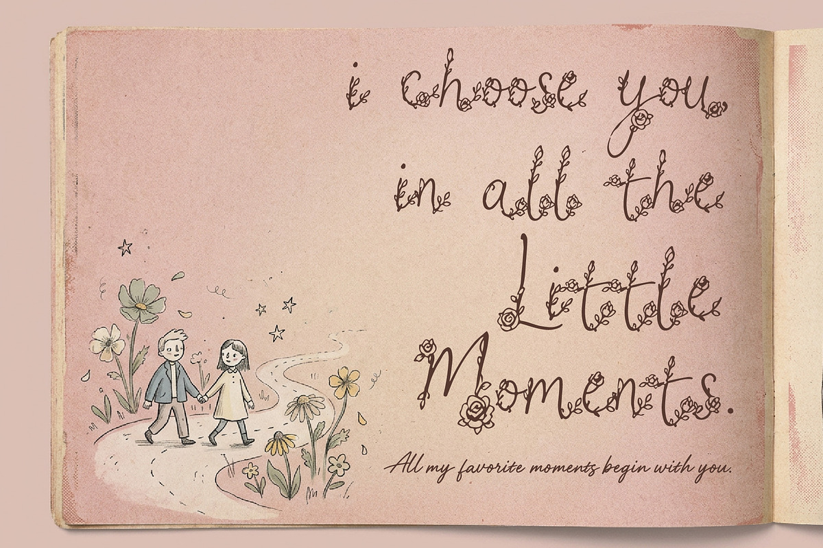HoneiMoylavi, Delicate Floral Script, a Script Font by HypeWorksCo (Photo 14 of 19)