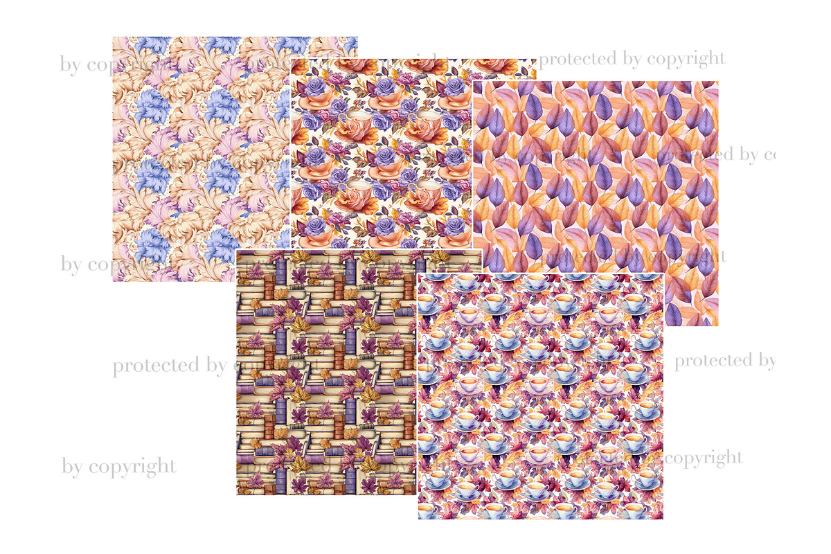 Seamless Pattern Autumn Set, a Pattern Graphic by GlamArtZhanna (Photo 3 of 3)