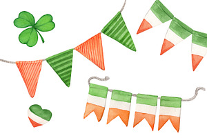 St. Patricks Day Watercolor Clipart