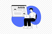 Online Article Writing Illustration, a Work Illustration by Partikusi Design (Thumbnail 2 of 3)