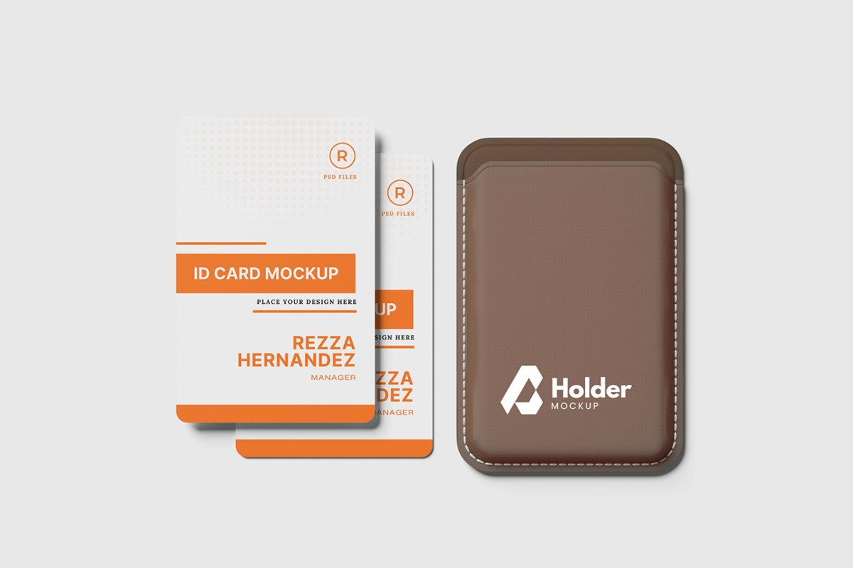 ID Card Mockup With Holder, a Product Mockup by AndikaGraphic (Photo 4 of 6)