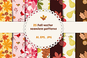 Fall Vector Seamless Patterns, a Pattern Graphic by Digitaliya (Thumbnail 1 of 10)
