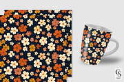 Fall Dark Ditsy Florals Pattern, a Pattern Graphic by Creative Store (Thumbnail 3 of 5)