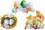 Watercolor Happy Easter 2, an Animal Illustration by Watercolor fantasy (Thumbnail 2 of 3)