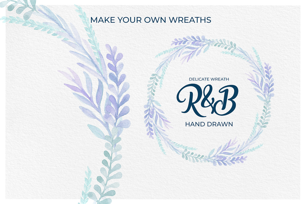 Delicate Watercolor Floral Graphics, an Illustration by RV Zarpelon (Photo 4 of 8)