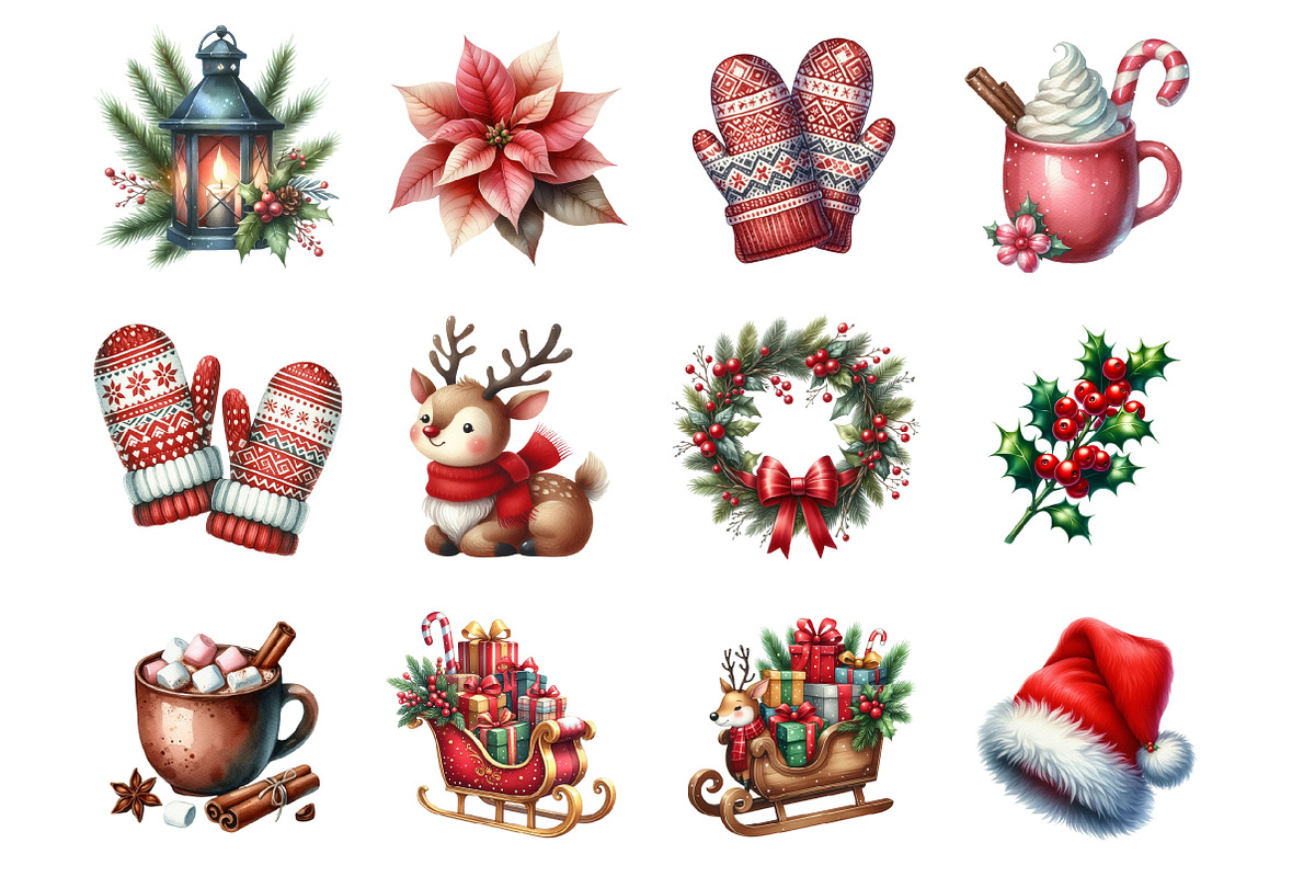 Cute Warm Christmas Clipart, an Illustration by Design Market (Photo 3 of 3)