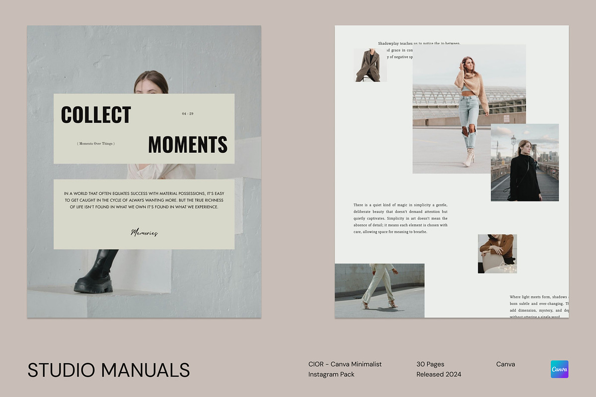 CIOR – Canva Minimalist Instagram, a Social Media Template by Studio Manuals (Photo 4 of 8)