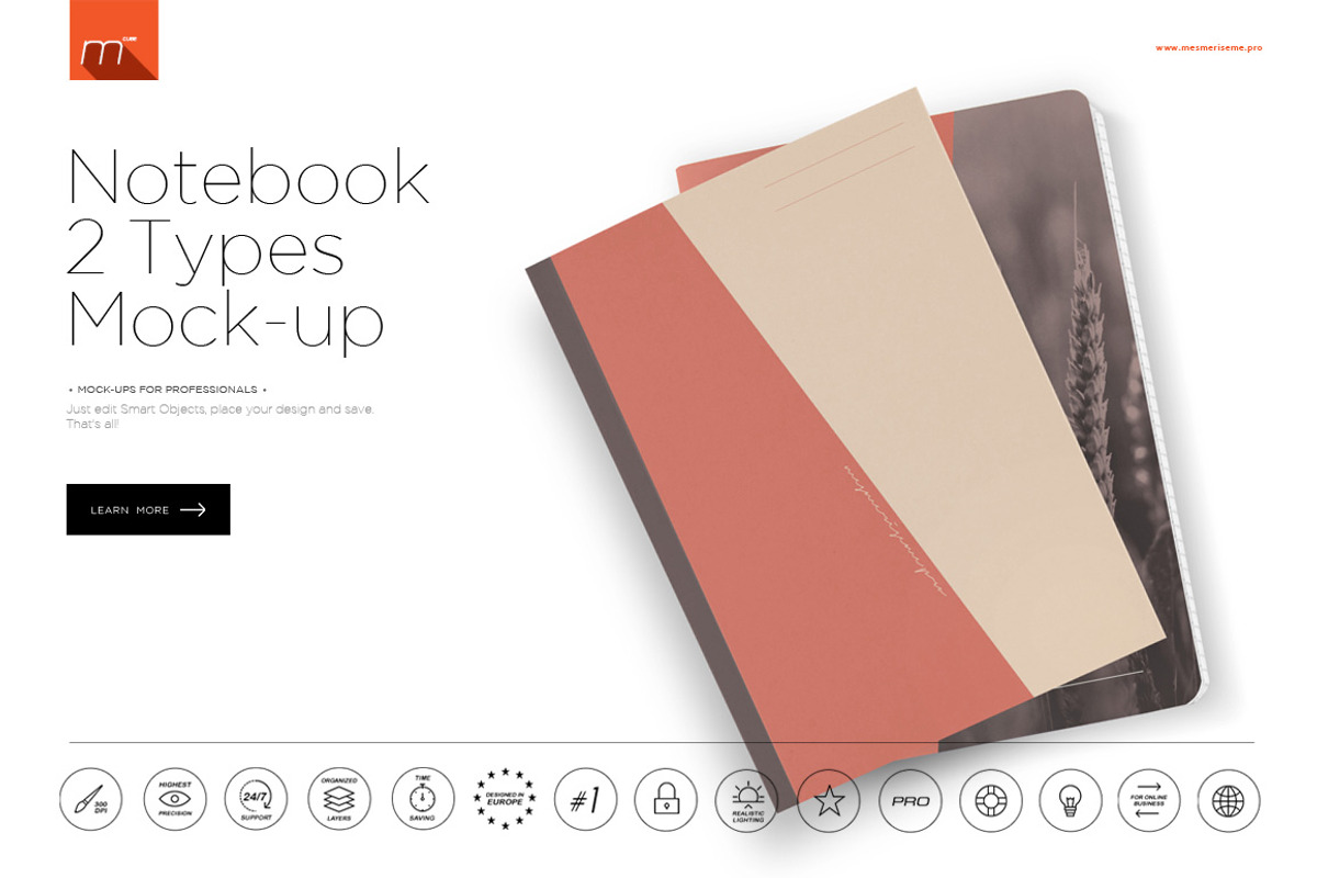 Notebook 2 Types Mock-up, a Print Template by BlackMocca (Photo 1 of 6)