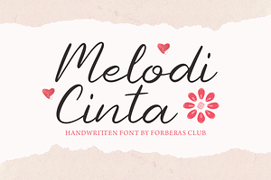 Melodi Cinta | Love Call Lettering, a Script Font by Forberas Club