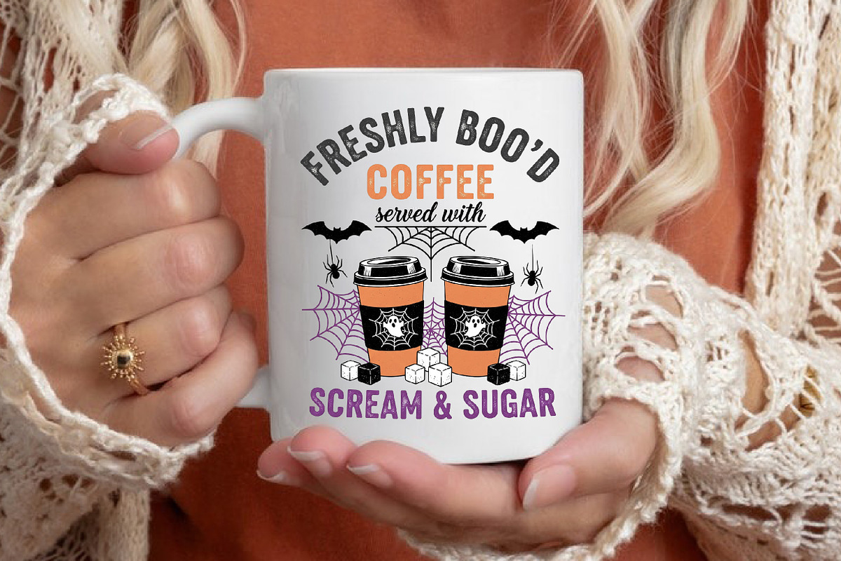 Halloween Coffee-Freshly Boo’d Coffe, an Illustration by Libby Wishes (Photo 2 of 6)