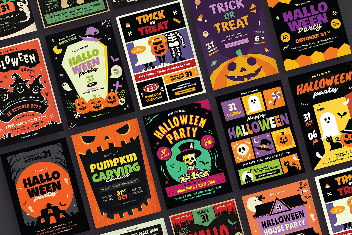 20 Halloween Flyer Bundle, a Flyer Template by VectorVactory (Photo 8 of 9)
