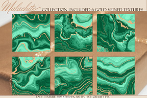 Golden Malachite Watercolor Set