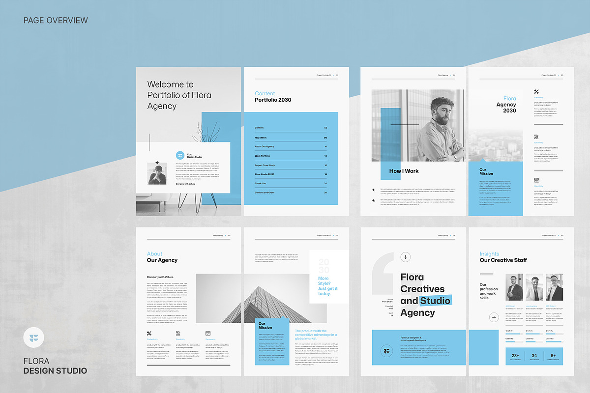 FLORA | Portfolio Template, a Brochure Template by KreateTribe (Photo 4 of 10)