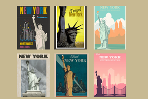 6 Vintage New York Posters