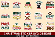 Christmas Sticker SVG Bundle, a Texture Graphic by crative8112 (Thumbnail 1 of 7)