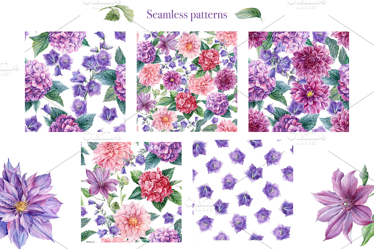Delicate flowers, a Decorative Illustration by Hanna Hryharenka (Photo 12 of 13)