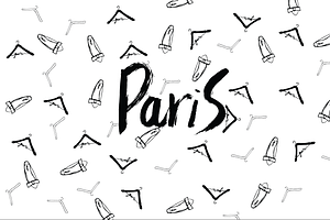 Paris sketch clothes hanger