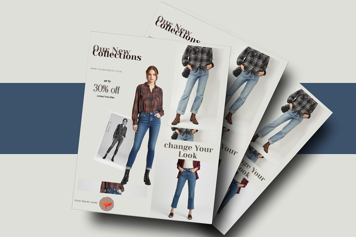 Plaid Shirt Fashion Flyer Pack, a Social Media Template by Crox Studio | Digital (Photo 5 of 6)