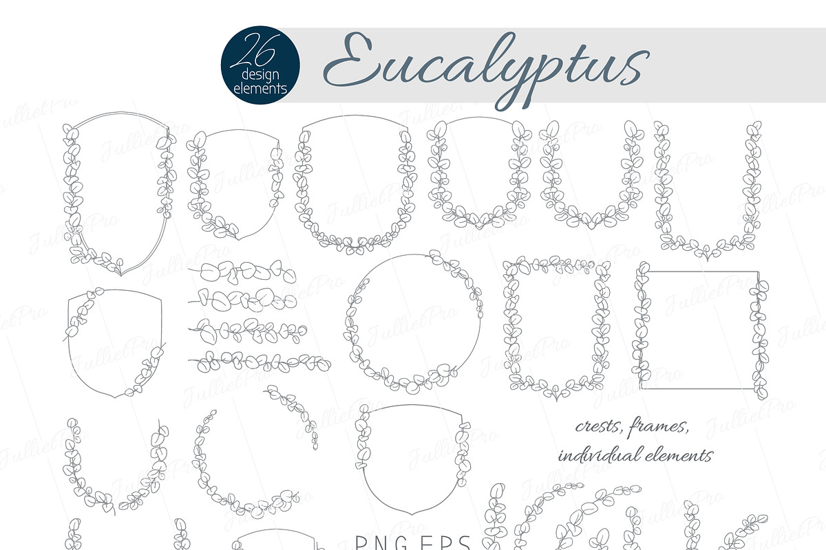 Botanical Wedding Elements, shapes, an Object Graphic by JuDesign (Photo 2 of 14)