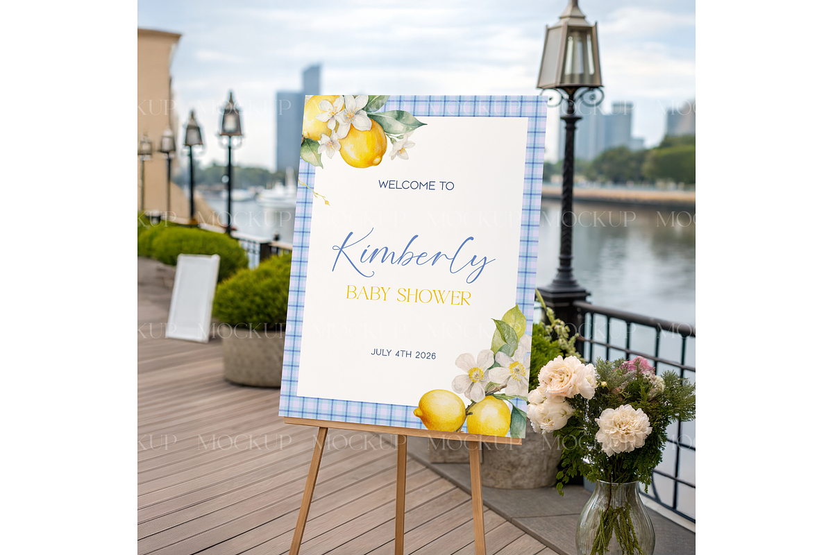 Waterfront Wedding Welcome Sign Mock, a Product Mockup by MockupWizard (Photo 2 of 3)