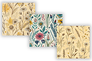Wildflower Sketchbook Doodle Pattern, a Pattern Graphic by FloridPrintables (Thumbnail 4 of 7)