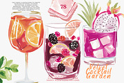 preppy cocktail clipart bundle, a Decorative Illustration by Patishop Art (Thumbnail 1 of 13)