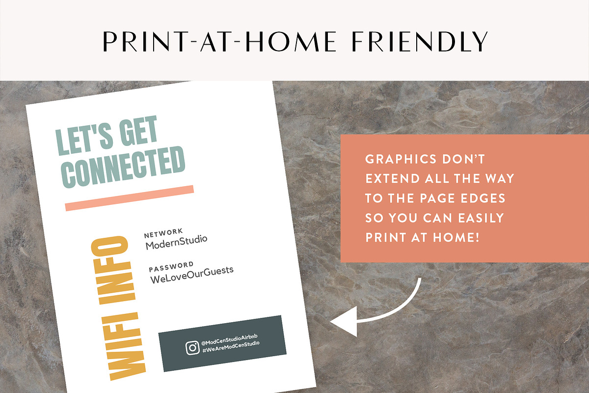 Moderno Wifi Sign for Airbnb Hosts, a Templates & Theme by Kin Studio (Photo 5 of 5)