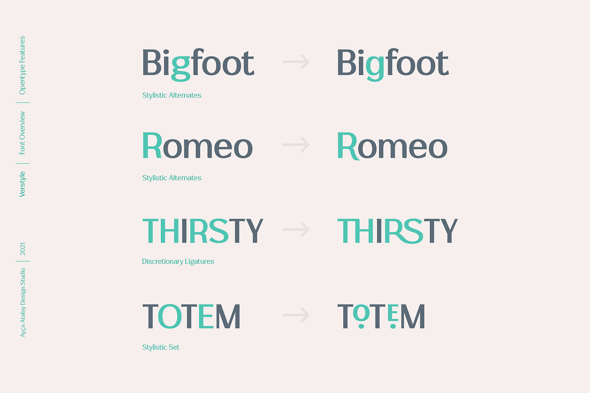 Verstyle | A Versatile Sans Serif, a Sans Serif Font by Ayca Atalay (Photo 13 of 15)