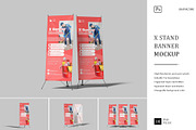 X Stand Banner Mockup, an Advertising Mockup by graphictime (Thumbnail 1 of 12)
