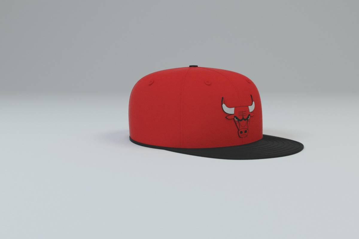 Chicago Bulls Baseball Caps, a Textures & Material 3D Model by 3DTreatment (Photo 32 of 55)