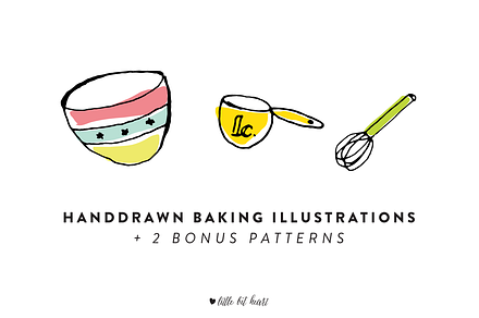 15 Handdrawn Baking Illustrations