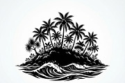50 Tropical Palm Island Silhouette, an Empty State Illustration by Amazin_art (Thumbnail 38 of 41)