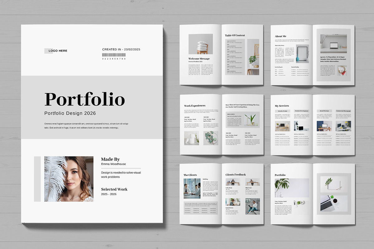 Portfolio Template Layout, a Magazine Template by MightyDesign (Photo 1 of 6)