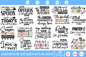 Farmhouse Kitchen SVG Bundle, an Object Graphic by GraphicPicker