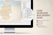 Le Tour du monde, Germany vector map, an Object Graphic by volume 1 visual design (Thumbnail 7 of 21)