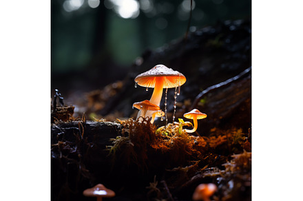 Glistening Mushroom in Macro