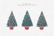 Watercolor clipart christmas trees, an Illustration by CreativeByLu (Thumbnail 2 of 5)