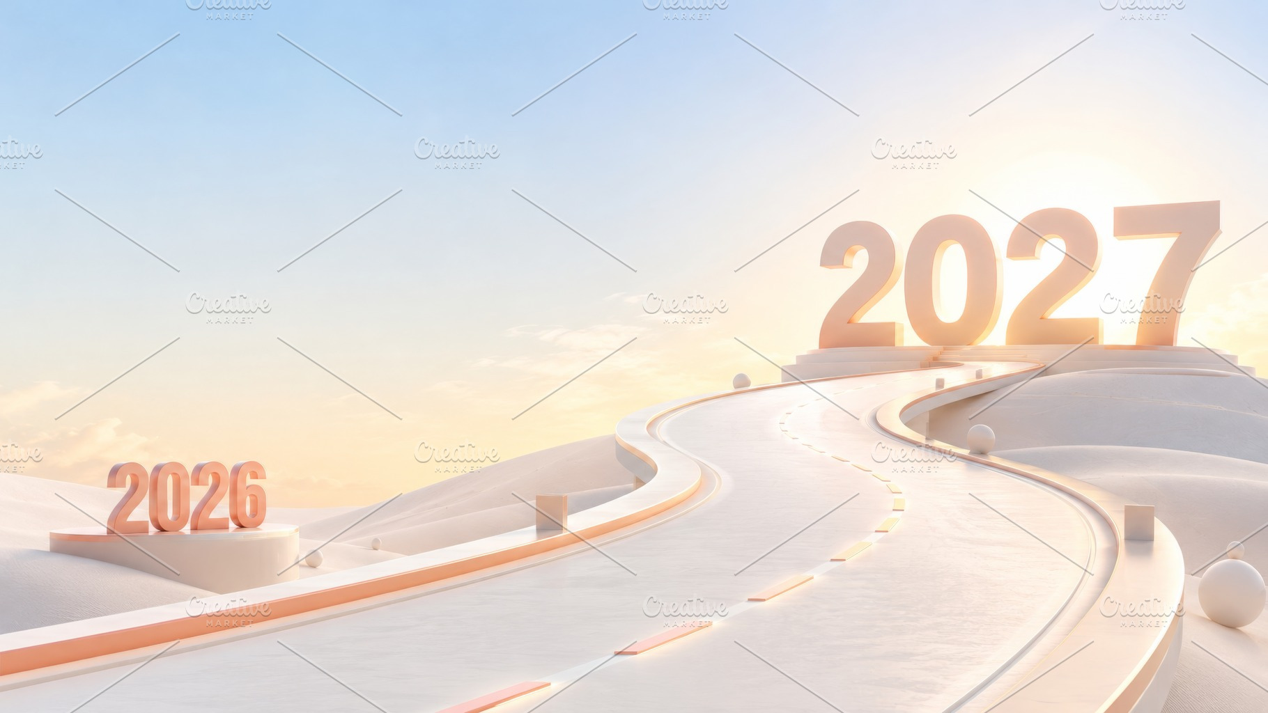 Transition from 2026 to 2027 on a fu, a Photo by Dvoevnore photos