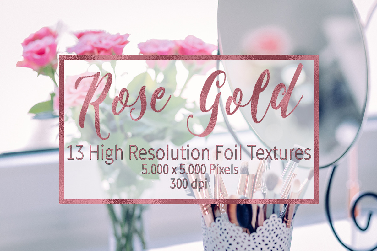 Dark Rose Gold Foil Textures, a Texture Graphic by U + Me Studio (Photo 1 of 4)
