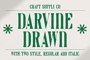 Darvine Drawn, a Serif Font by Craft Supply Co. (Thumbnail 1 of 8)